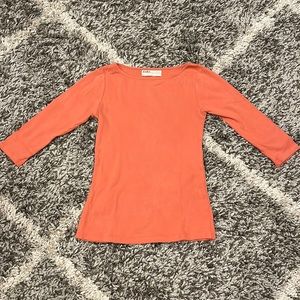 Zara Organic Cotton Coral Long sleeve shirt S